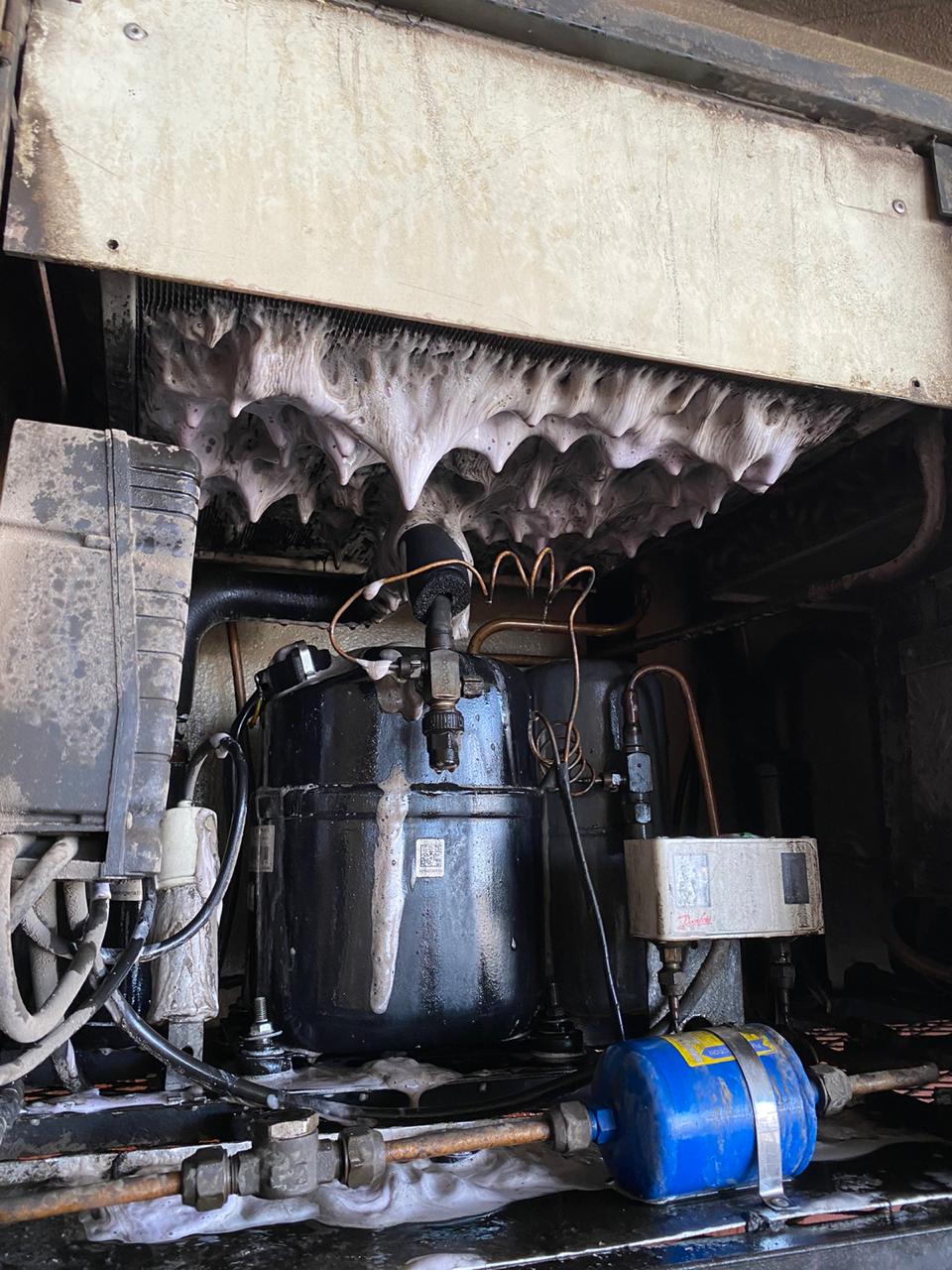 Condensers being cleaned